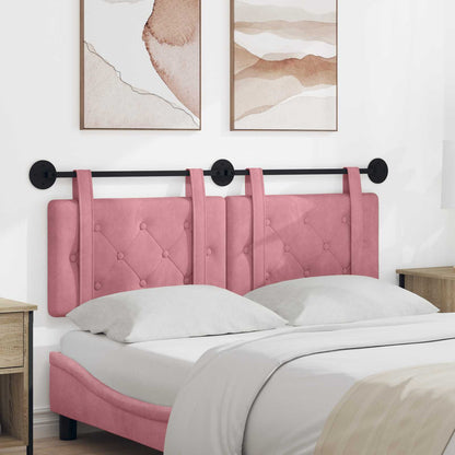 Testata appesa Montaggio a parete Rosa 150 x 55 x 5 cm Velluto