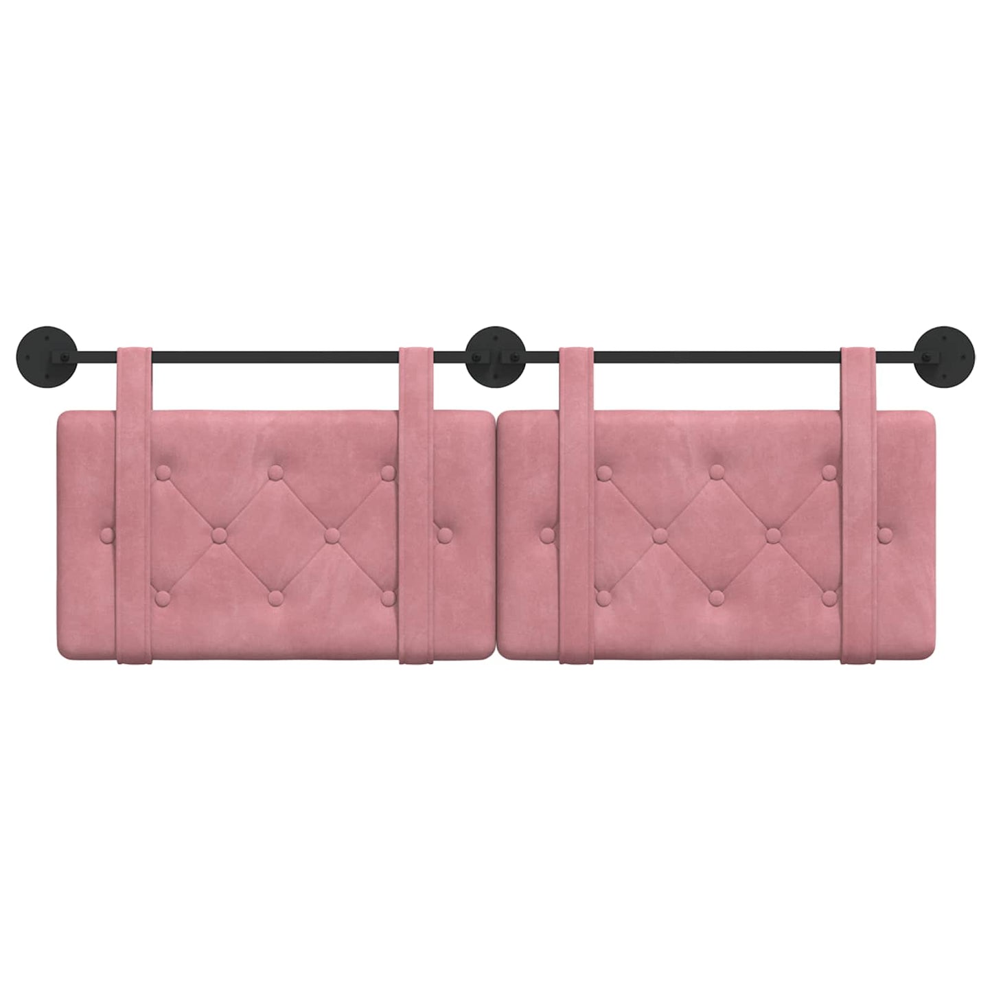 Testata appesa Montaggio a parete Rosa 150 x 55 x 5 cm Velluto