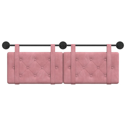 Testata appesa Montaggio a parete Rosa 150 x 55 x 5 cm Velluto