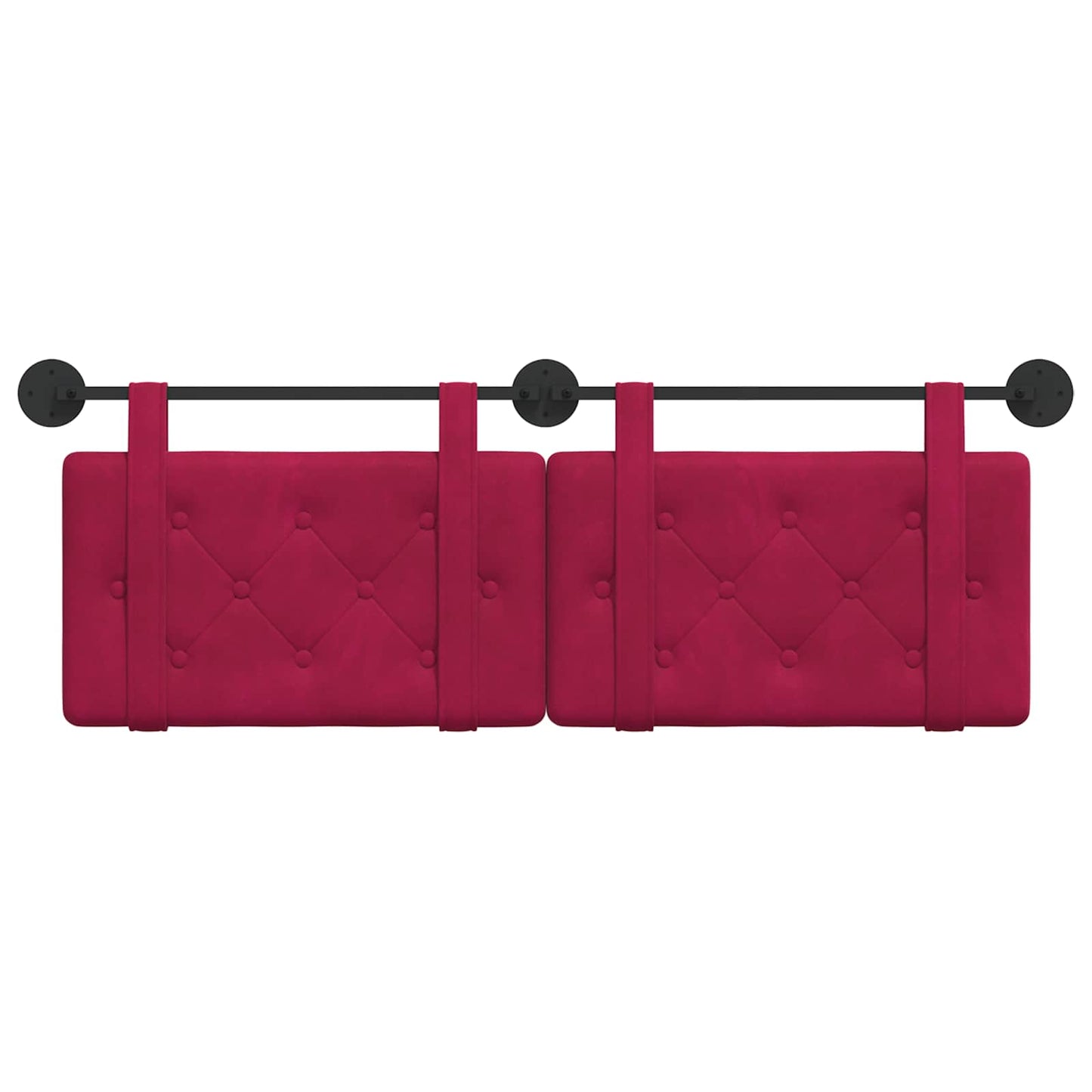 Testata appesa Rosso Vino 150 x 55 x 5 cm Velluto