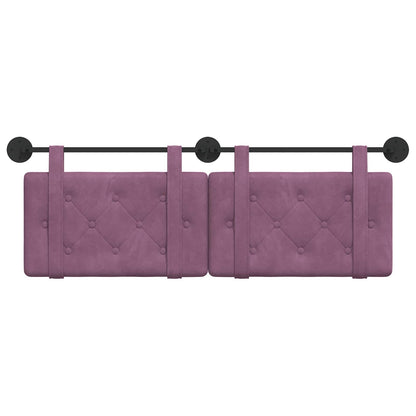 Testata appesa Montaggio a parete Viola 150 x 55 x 5 cm Velluto