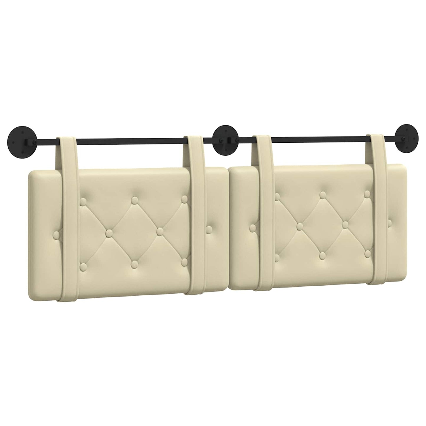 Testata appesa Crema 150 x 55 x 5 cm Pelle Sintetica