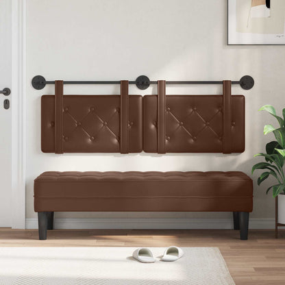 Testata appesa Marrone 150 x 55 x 5 cm Pelle Sintetica