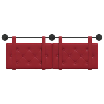 Testata appesa Rosso Vino 150 x 55 x 5 cm Pelle Sintetica