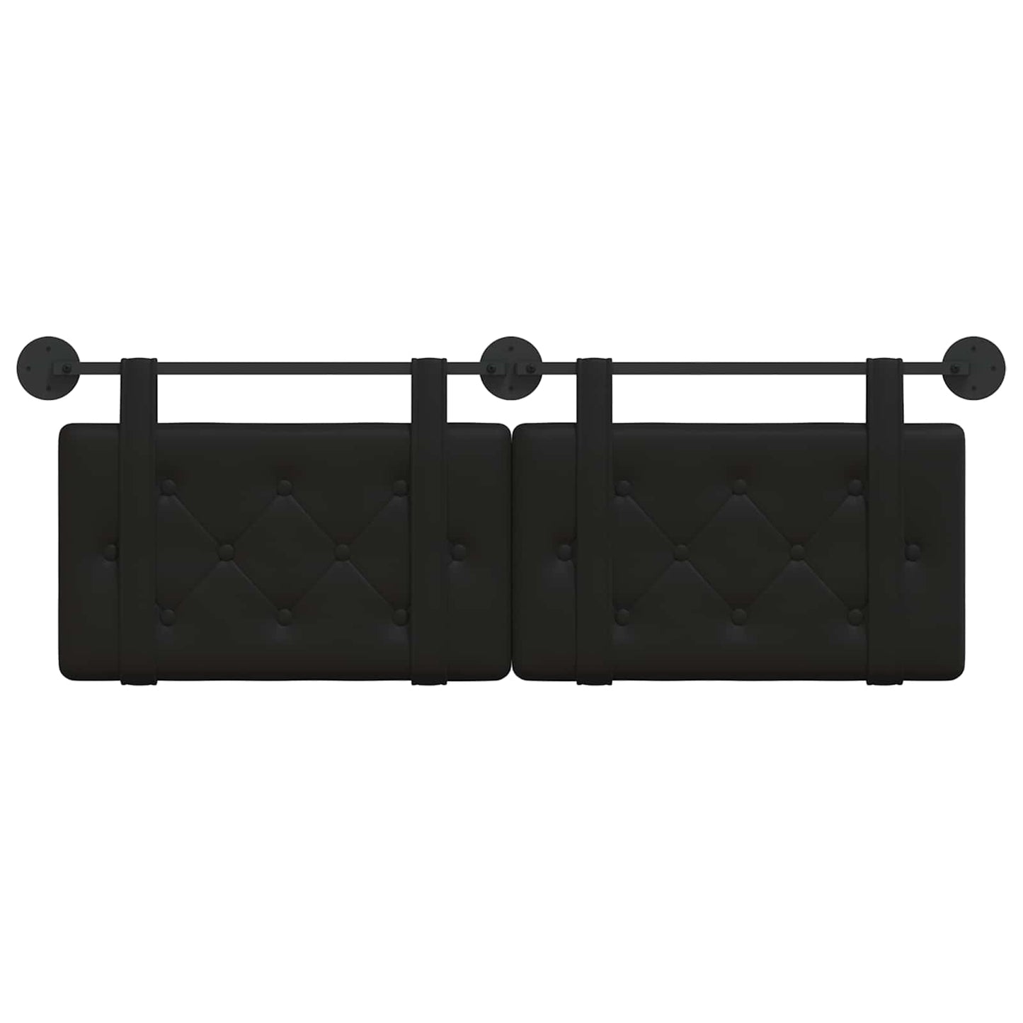 Testata appesa Nero 150 x 55 x 5 cm Pelle Sintetica