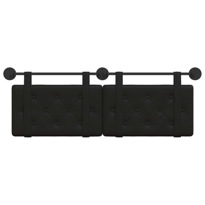 Testata appesa Nero 150 x 55 x 5 cm Pelle Sintetica