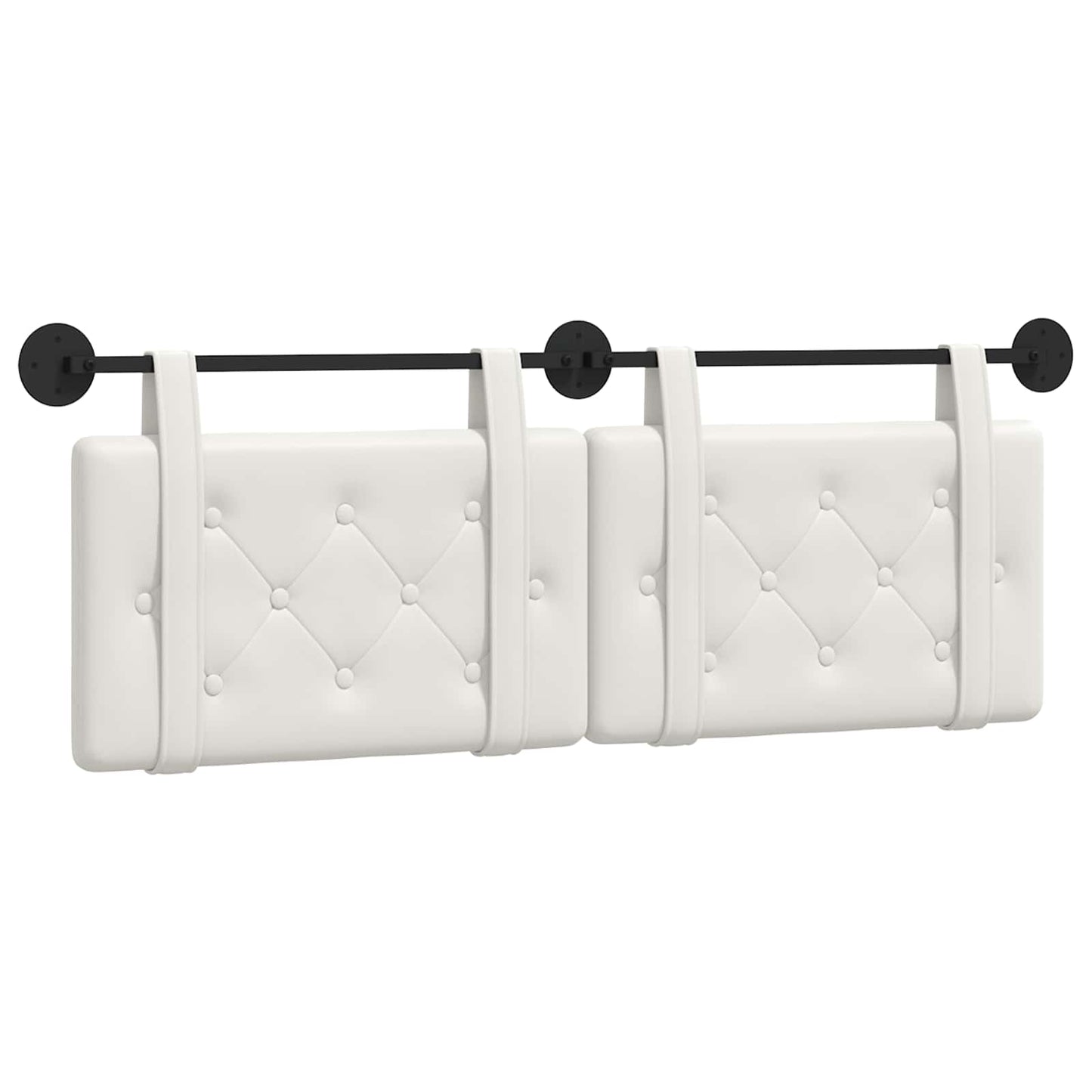 Testata appesa Bianco 150 x 55 x 5 cm Pelle Sintetica
