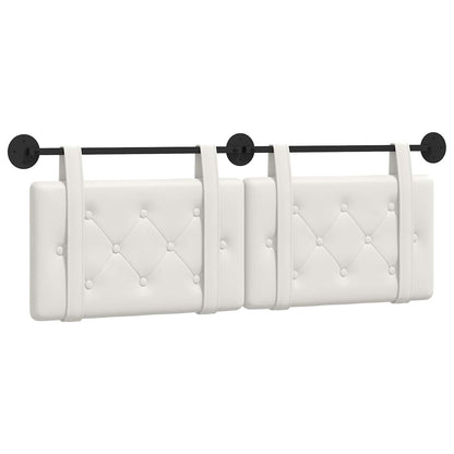 Testata appesa Bianco 150 x 55 x 5 cm Pelle Sintetica