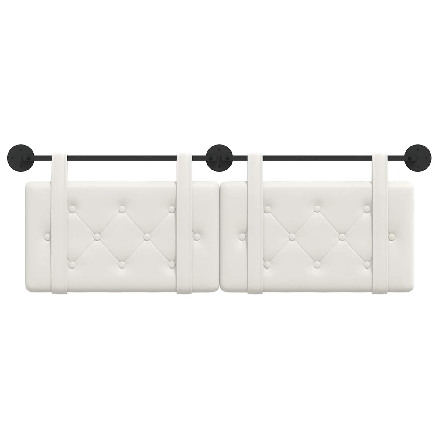 Testata appesa Bianco 150 x 55 x 5 cm Pelle Sintetica