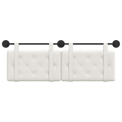 Testata appesa Bianco 150 x 55 x 5 cm Pelle Sintetica