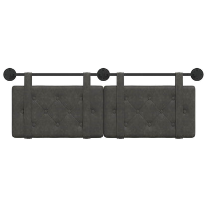 Testata appesa Nero 150 x 55 x 5 cm PU Antico