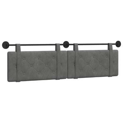 Testata appesa Grigio scuro 170 x 55 x 5 cm Velluto