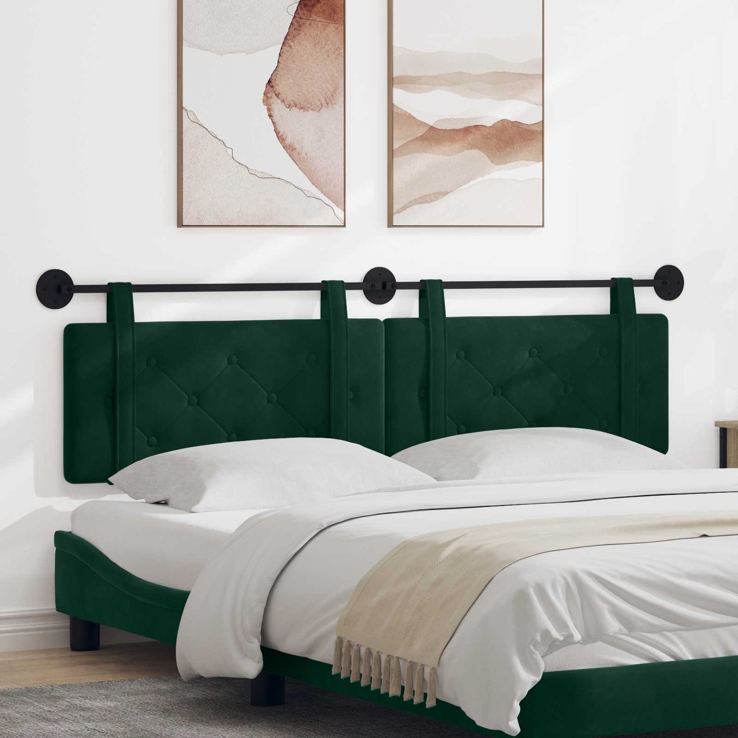 Testata appesa Verde Scuro 170 x 55 x 5 cm Velluto