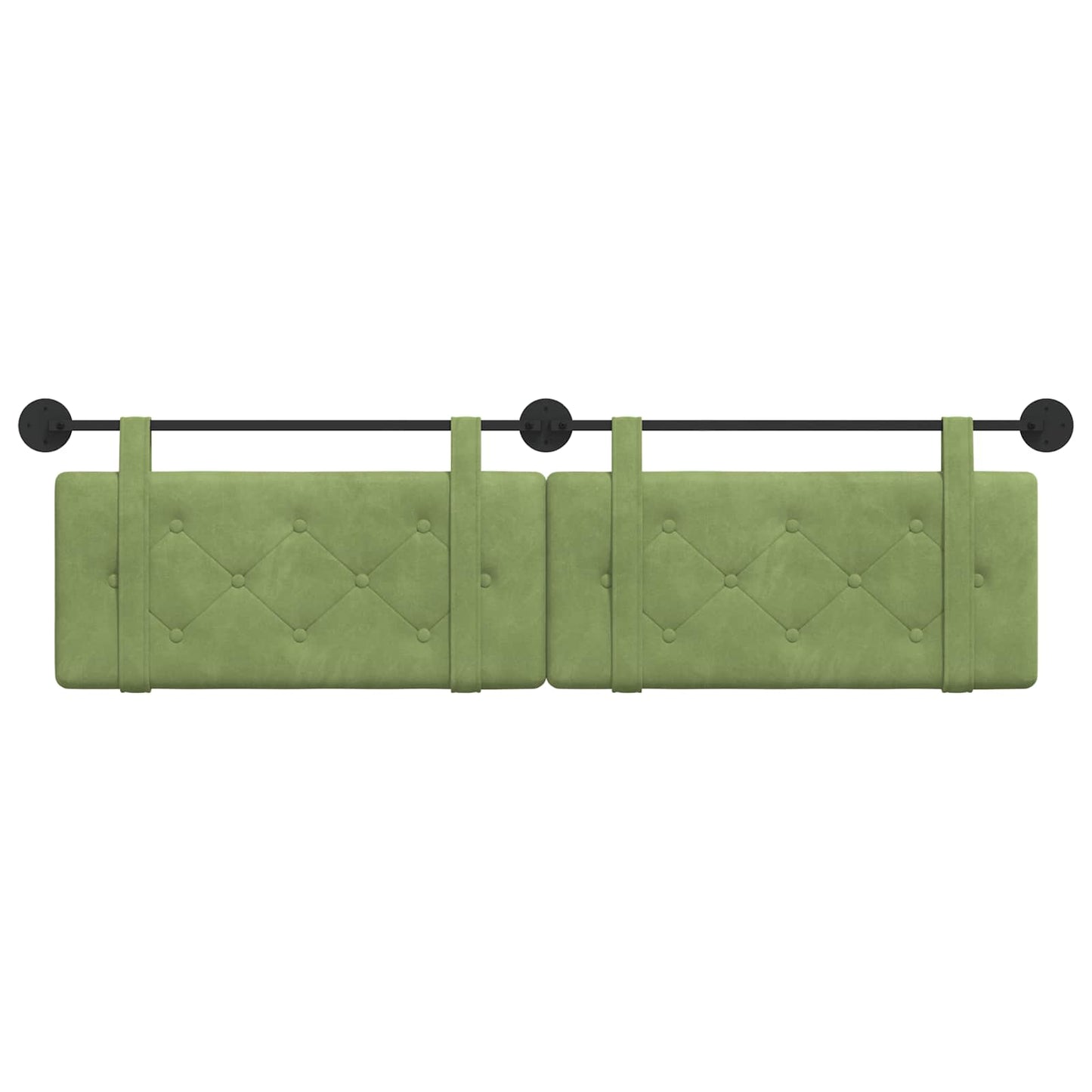 Testata appesa Verde chiaro 170 x 55 x 5 cm Velluto