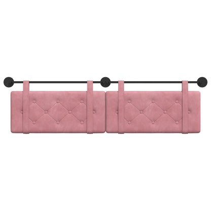 Testata appesa Montaggio a parete Rosa 170 x 55 x 5 cm Velluto