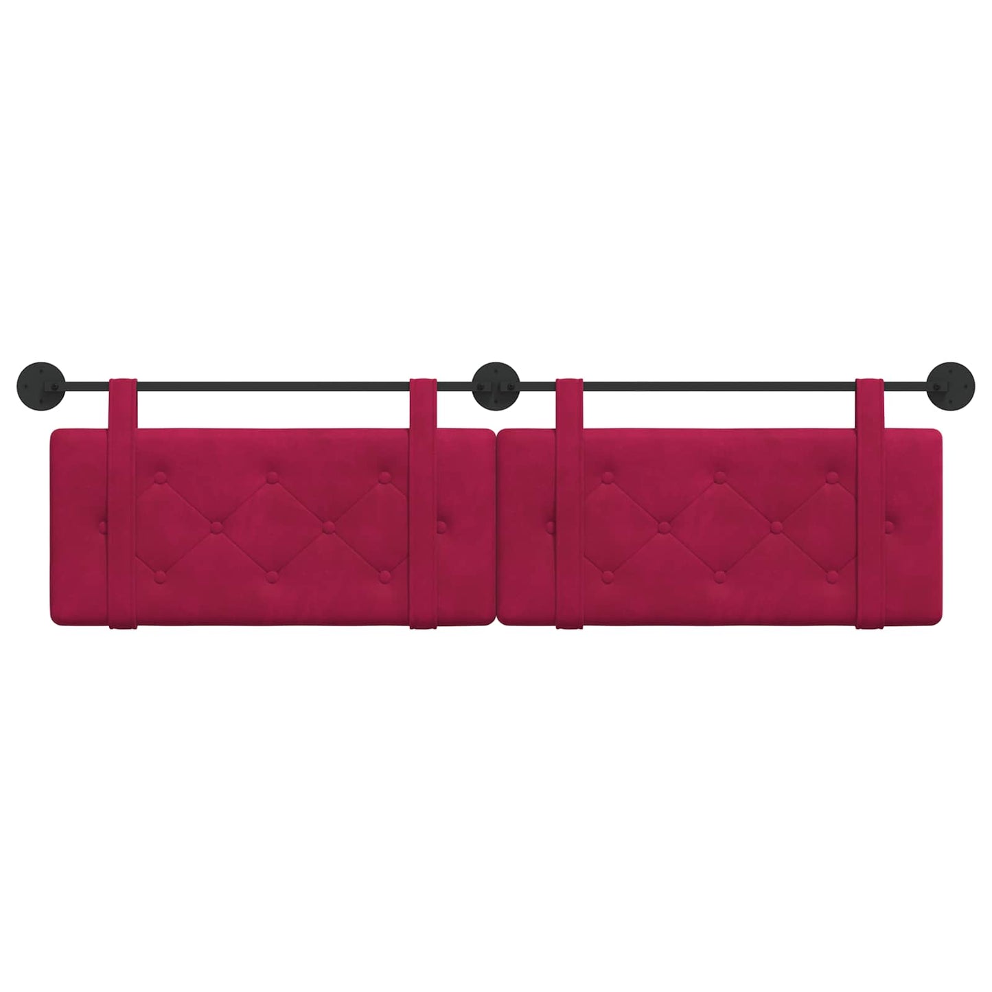 Testata appesa Rosso Vino 170 x 55 x 5 cm Velluto