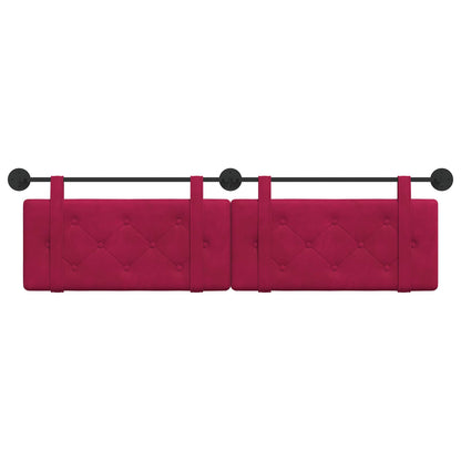 Testata appesa Rosso Vino 170 x 55 x 5 cm Velluto