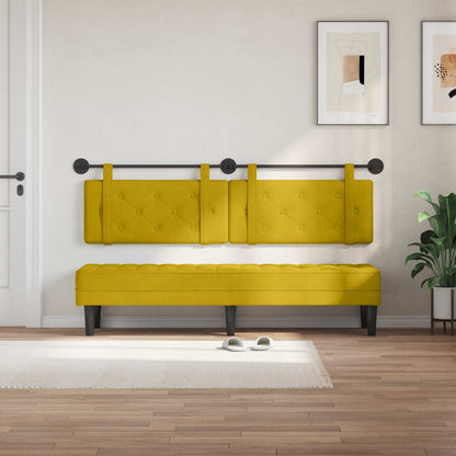 Testata appesa Giallo 170 x 55 x 5 cm Velluto