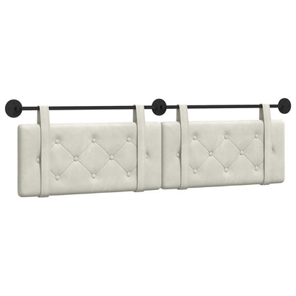 Testata appesa Montaggio a parete Crema 170 x 55 x 5 cm Velluto