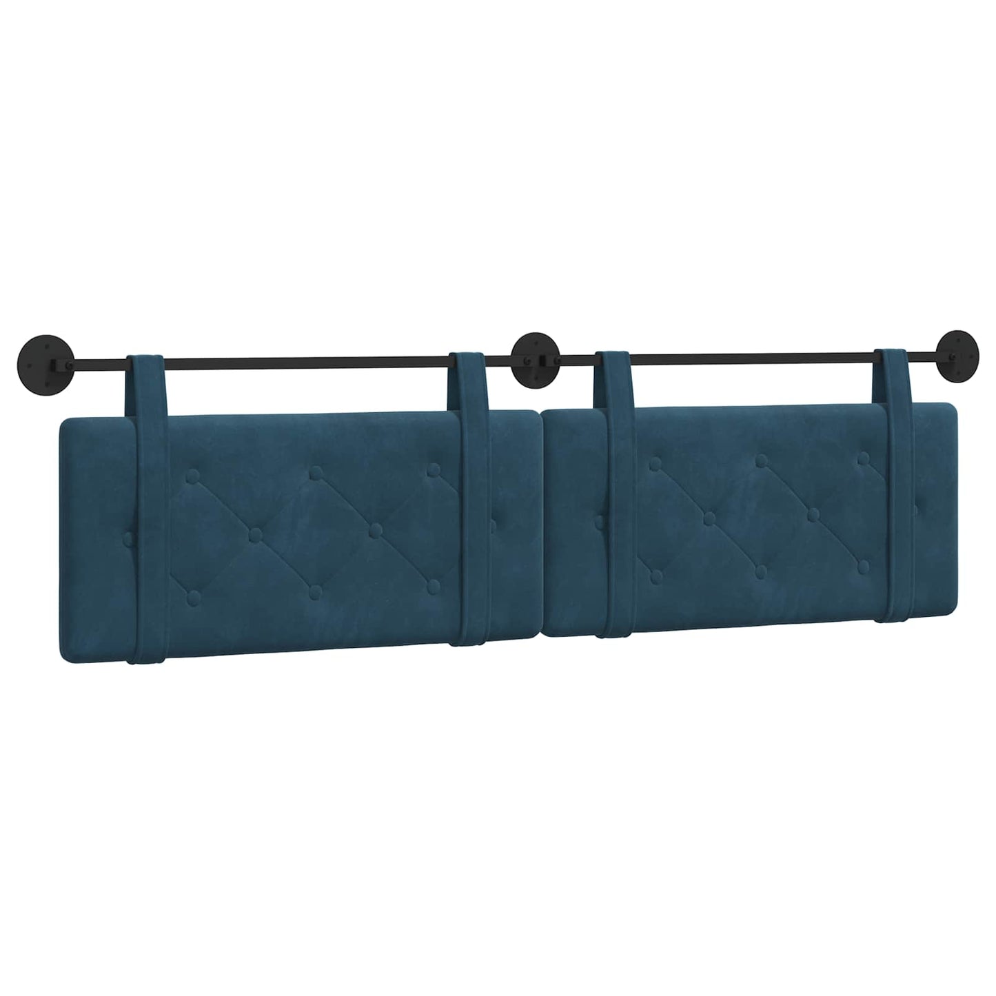 Testata appesa Montaggio a parete Blu 170 x 55 x 5 cm Velluto