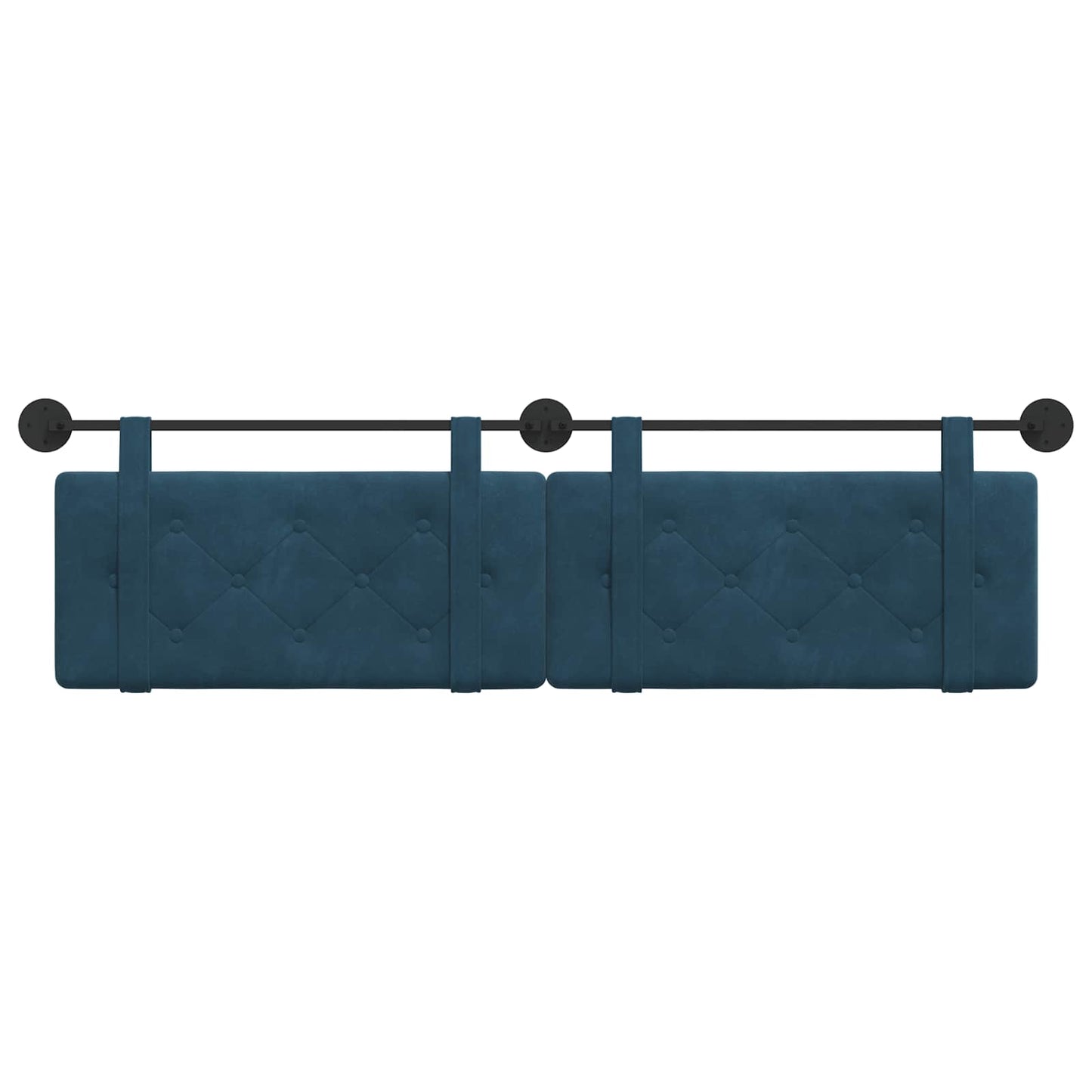 Testata appesa Montaggio a parete Blu 170 x 55 x 5 cm Velluto