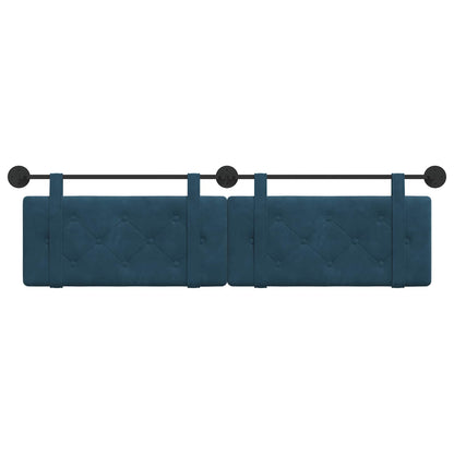 Testata appesa Montaggio a parete Blu 170 x 55 x 5 cm Velluto