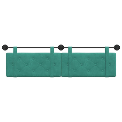 Testata appesa Turchese 170 x 55 x 5 cm Velluto