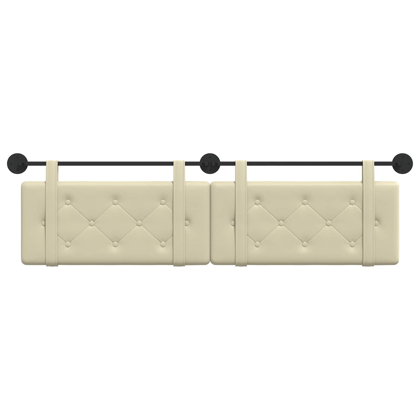 Testata appesa Crema 170 x 55 x 5 cm Pelle Sintetica