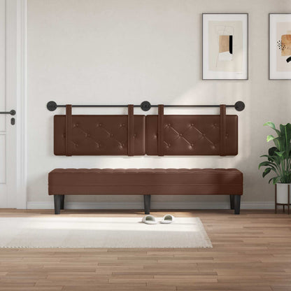 Testata appesa Marrone 170 x 55 x 5 cm Pelle Sintetica