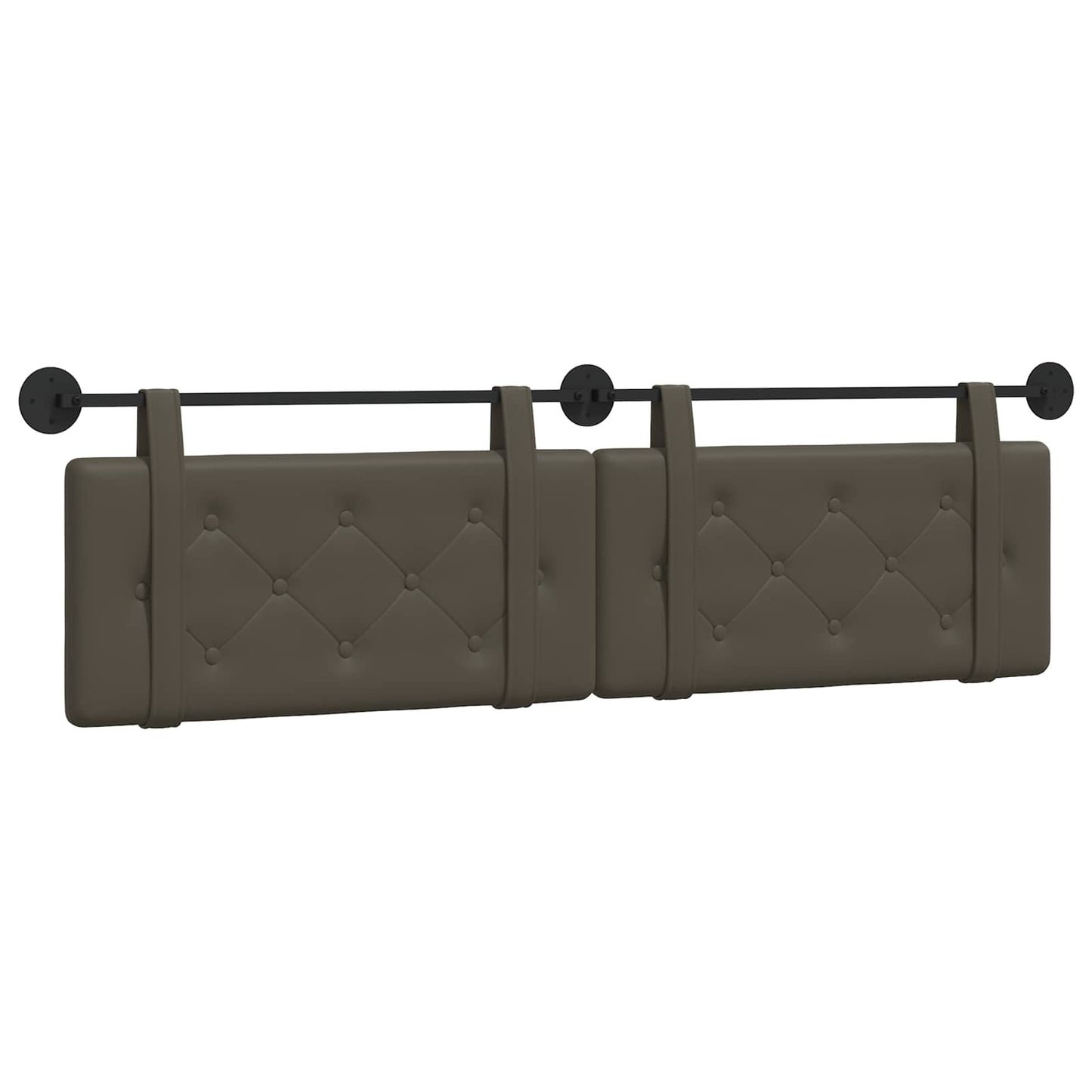 Testata appesa Grigio 170 x 55 x 5 cm Pelle Sintetica