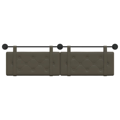 Testata appesa Grigio 170 x 55 x 5 cm Pelle Sintetica