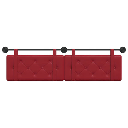 Testata appesa Rosso Vino 170 x 55 x 5 cm Pelle Sintetica