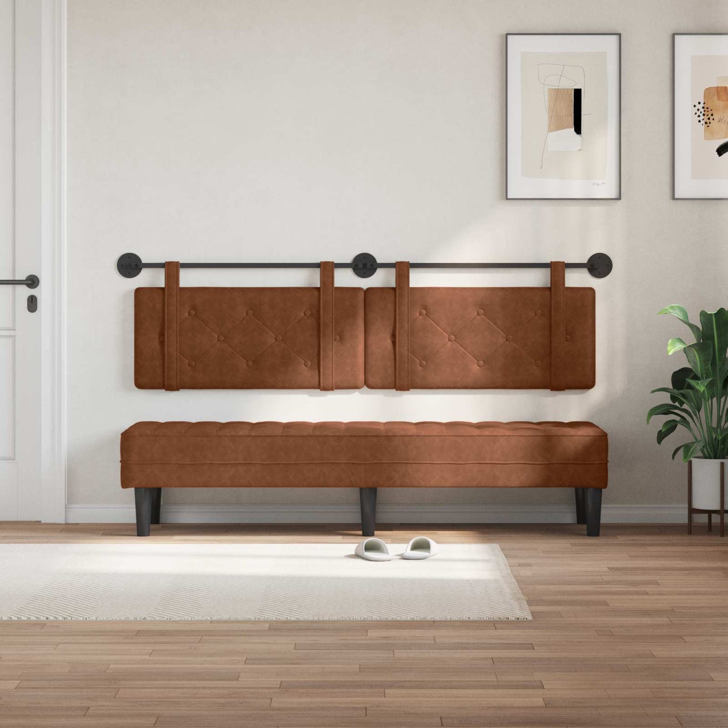 Testata appesa Marrone 170 x 55 x 5 cm PU Antico