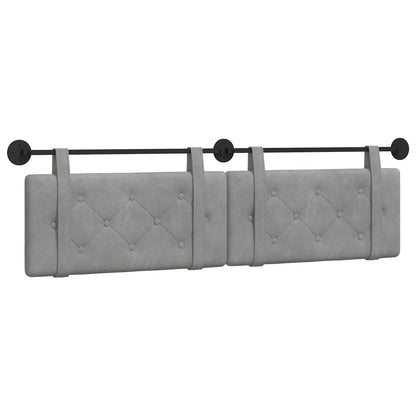 Testata appesa Grigio chiaro 190 x 55 x 7 cm Velluto