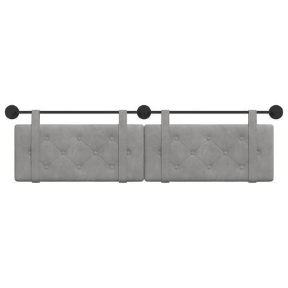 Testata appesa Grigio chiaro 190 x 55 x 7 cm Velluto
