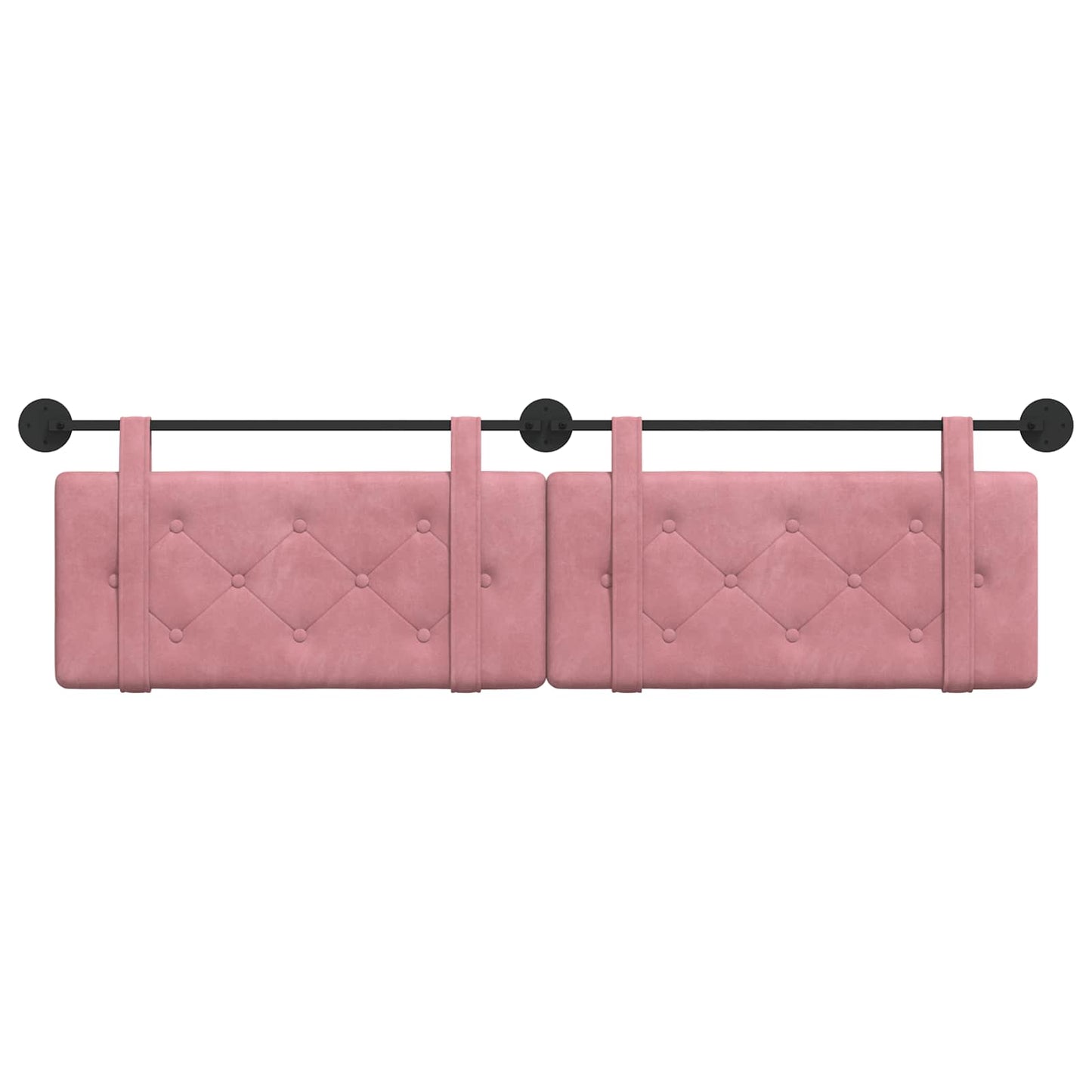Testata appesa Montaggio a parete Rosa 190 x 55 x 5 cm Velluto
