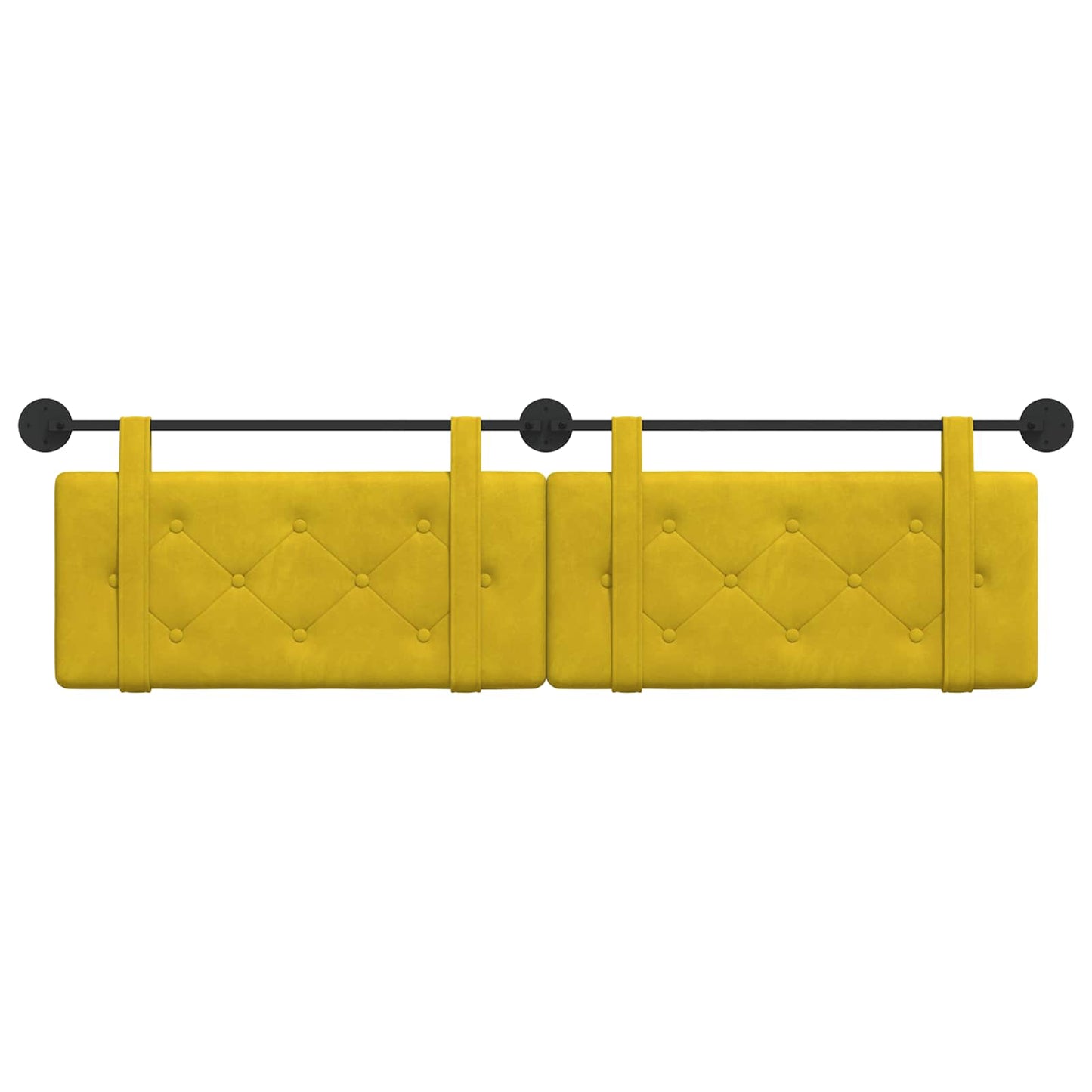 Testata appesa Giallo 190 x 55 x 5 cm Velluto