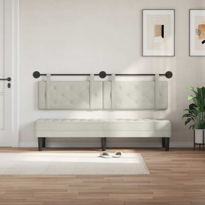 Testata appesa Montaggio a parete Crema 190 x 55 x 5 cm Velluto