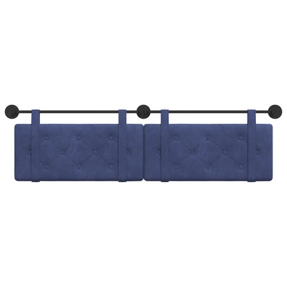 Testata appesa Blu Polizia 190 x 55 x 5 cm Velluto