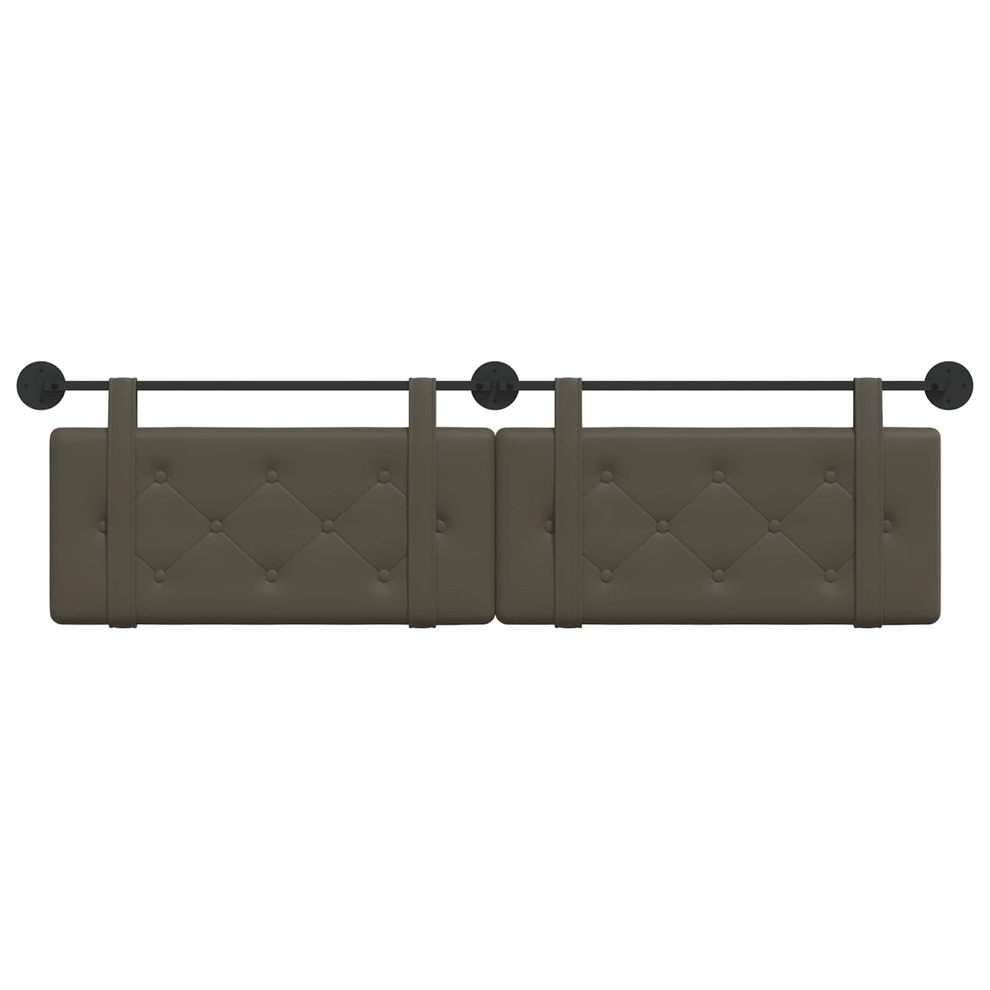 Testata appesa Grigio 190 x 55 x 5 cm Pelle Sintetica