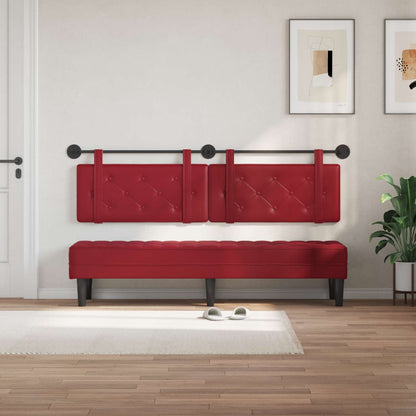 Testata appesa Rosso Vino 190 x 55 x 5 cm Pelle Sintetica