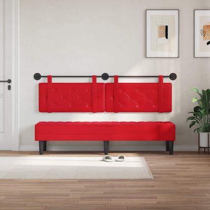 Testata appesa Rosso 190 x 55 x 5 cm Pelle Sintetica