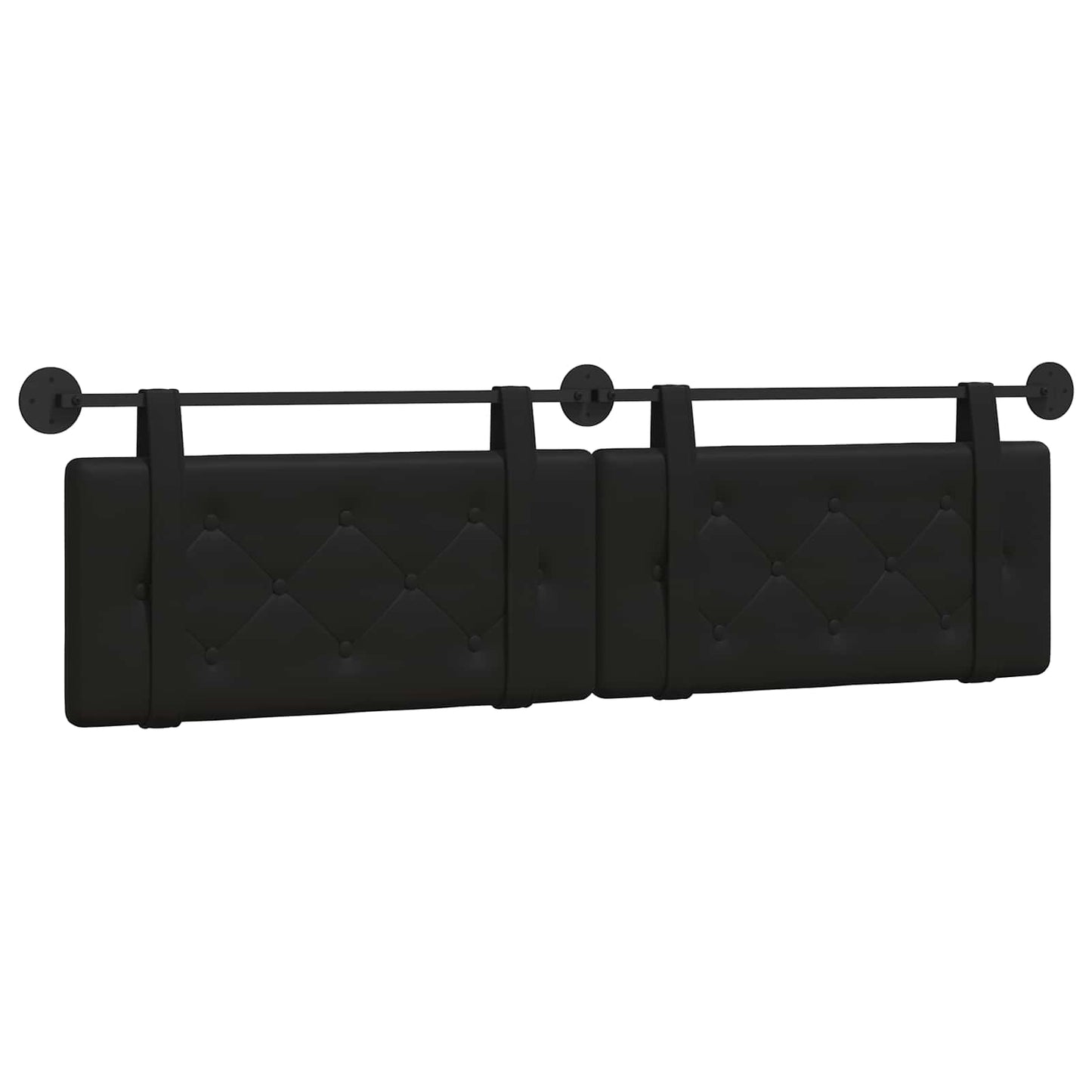 Testata appesa Nero 190 x 55 x 5 cm Pelle Sintetica