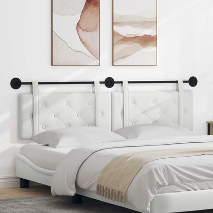 Testata appesa Bianco 190 x 55 x 5 cm Pelle Sintetica