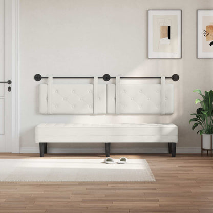 Testata appesa Bianco 190 x 55 x 5 cm Pelle Sintetica
