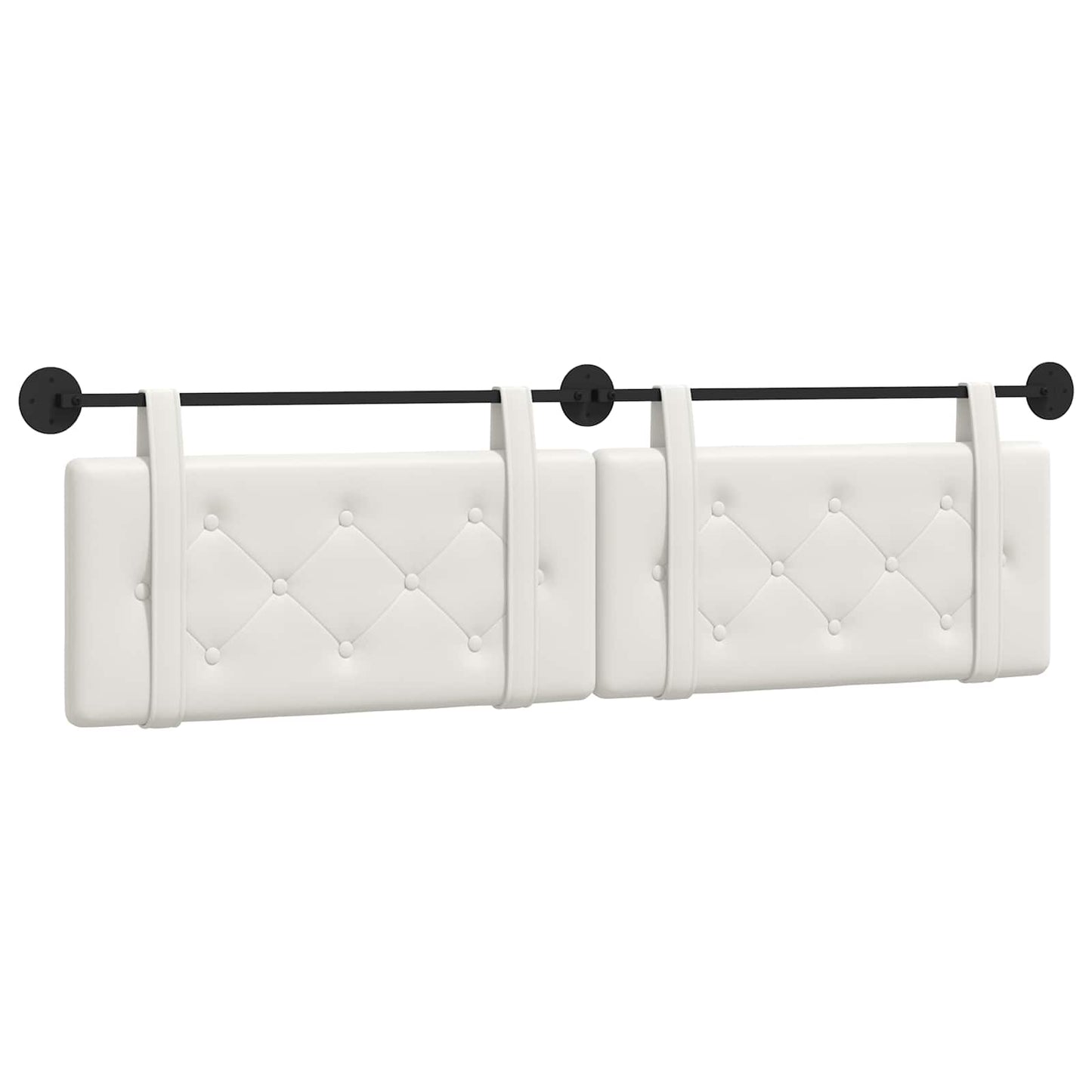 Testata appesa Bianco 190 x 55 x 5 cm Pelle Sintetica