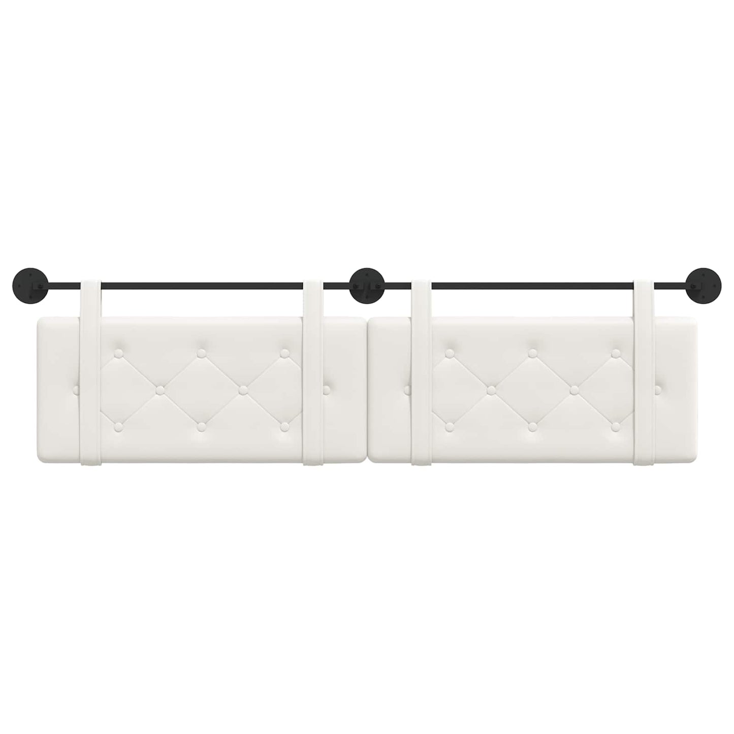 Testata appesa Bianco 190 x 55 x 5 cm Pelle Sintetica