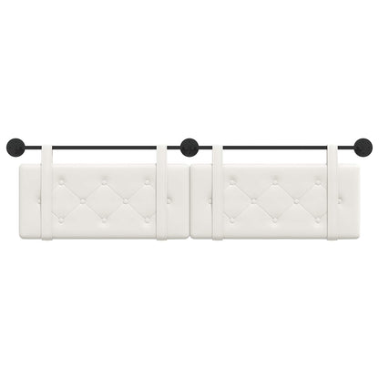 Testata appesa Bianco 190 x 55 x 5 cm Pelle Sintetica