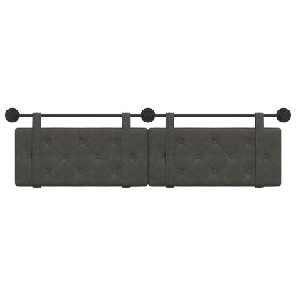 Testata appesa Nero 190 x 55 x 5 cm PU Antico