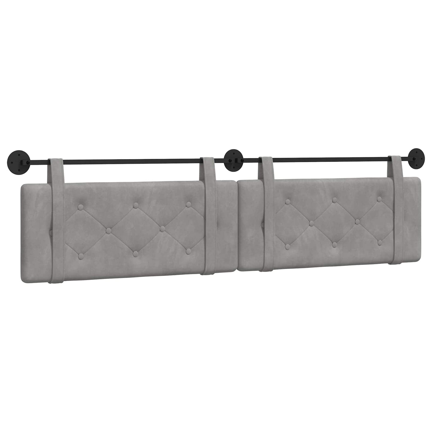 Testata appesa Grigio chiaro 210 x 55 x 5 cm Velluto